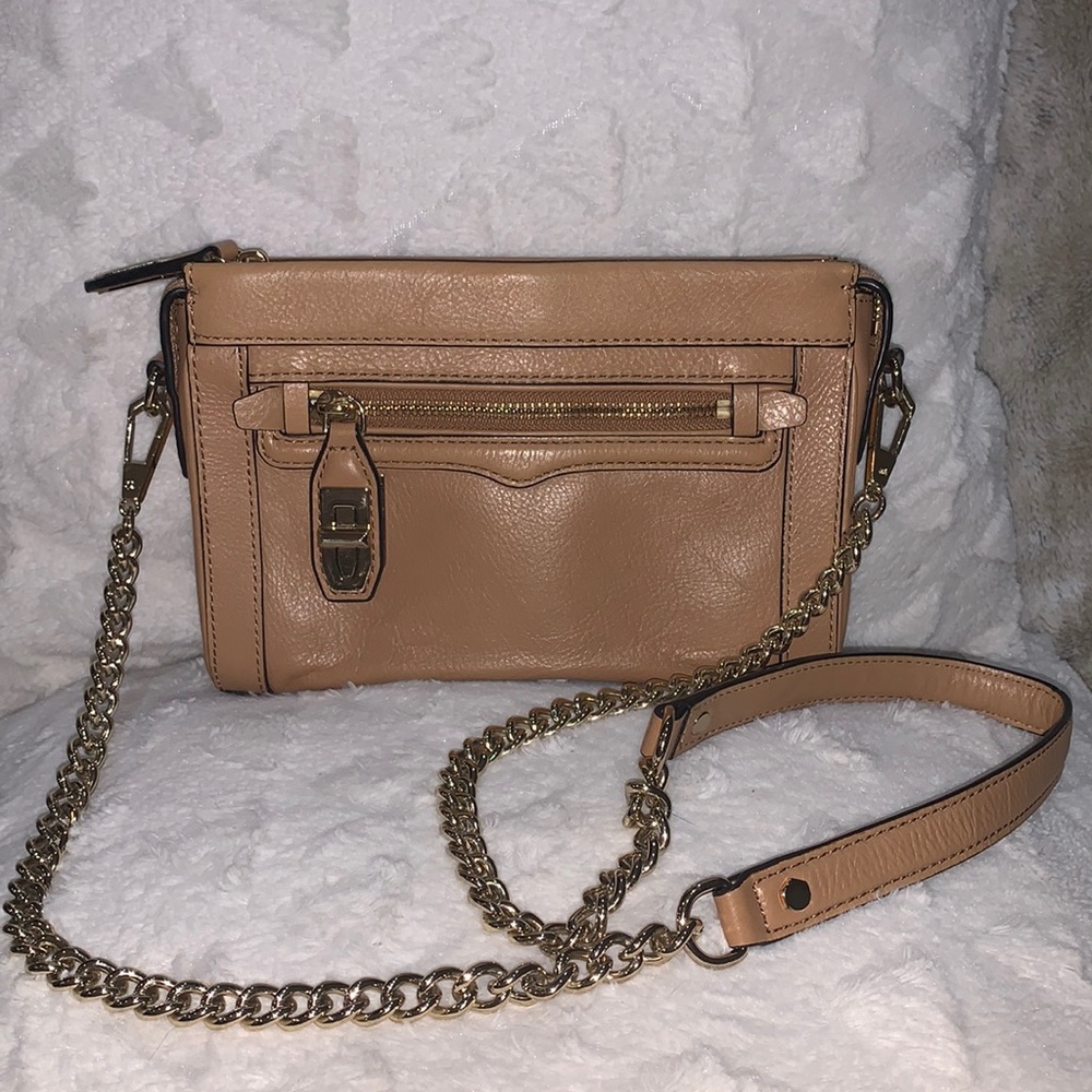 Rebecca Minkoff Tan Buckle Crossbody Bag